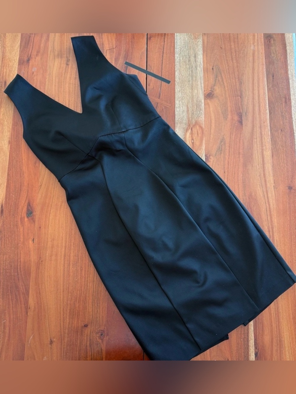 ZAC Zac Posen Black V-Neck tie back Mini Dress